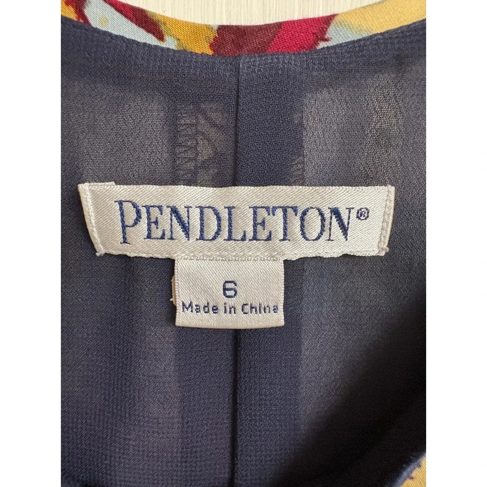 Pendleton Womens Multi Color Aztec Abstract Stripe Cotton Sheath Dress‎ Size 6